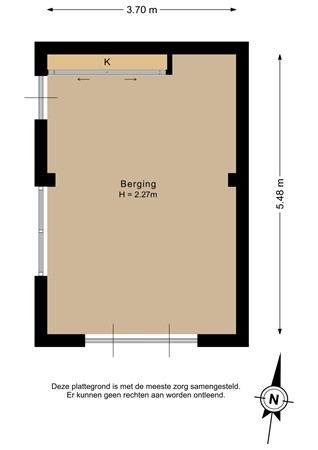 Plattegrond - Prins Willem-Alexanderstraat 1, 6911 AL Pannerden - Berging - 2D.jpg
